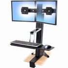 New Ergotron Workfit-s Dual 33-341-200 Dual Sit-stand Workstation  Free Shipping