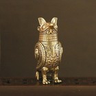 Brass Fu Hao Owl Zun 5 2cm Antique Craft Desktop Ornament Copper Art