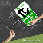 2 Pc Please Pick Up After Your Dog Signs - 8x12 Coroplast Clean Up After Your Do
