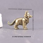 Vintage Solid Brass Mini German Shepherd Dog Figurine Pocket Statue Pendant