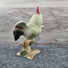 Vintage Ceramic Parrot Figurine Colorful Bird Statue Mid Century Style Decor