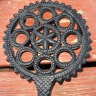 Vintage Cast Iron Saw Tooth Footed Trivet