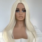 Long Straight Cosplay Party Wig Heat Resistant Hair Women Soft Bleach Blonde