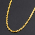 14k Solid Yellow Gold Necklace Rope Chain Solid Necklace Diamond Cut