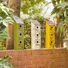 Rustic Wooden Birdhouse With Shutter Texture