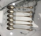 Set Of 6 Vintage 925 Sterling Silver Decorative Spoons