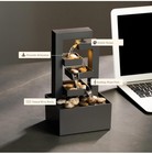Tabletop Water Fountain - Indoor Zen Relaxation Waterfall  9 65  Inches Tall