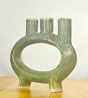 Japanese Mcm 3 Spout Ikebana Studio Hishokuyaki Tokoname Vase Vintage