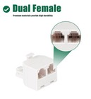 2 Pcs Phone Line Splitter Rj11 6p4c Telephone Jack Male To Dual Female