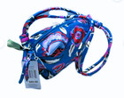 Vera Bradley  Blake Crossbody Bag Bubbly Flowers Blue Nylon New With Tag