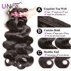 Unice Brazilian Body Wave Human Hair Extensions 3 Bundles With 4x4  Lace Closure
