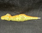 T Rex Dinosaur Figural Pen Signed Merangue Orange Novelty 5   