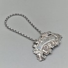 Antique vintage Sterling Silver Vodka Decanter Bottle Label