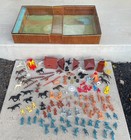 Vintage Louis Marx Carry All Fort Apache Toy Action Play Set W  Tin Case  4685