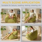 Bean Bag Chair Sofa With Memory Foam Filler  35x37x30 In  Green