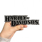 Duo Pack Embroidered Iron-on Long Harley Patches 5 8 w 2 h