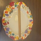 Pioneer Woman Timeless Floral Retired Pattern  Oval Ceramic Turkey Platter 21 