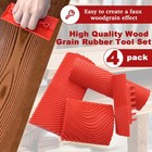 Lutq Wood Grain Tool - Natural Woodgrain Maker For Decorative Pack Of 4 
