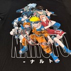 Naruto Shippuden Team 7 Graphic T-shirt Men s Medium Black Anime Tee Official