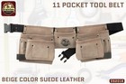 Graintex Ds2016 11 Pocket Beige Color Suede Leather Tool Belt tool Bag work