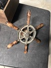 Antique Wilcox Crittenden Wc Ship s Wheel - 6 Spoke Galvanized Helm Nautical