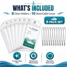 Cruise Luggage Tag Holder For Carnival  Msc   Norwegian Wide 8 Pack Clear