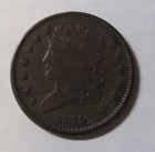1835 Half Cent Vf Defective