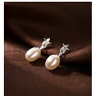 Fashion Star Pearl Ear Studs Gold Earrings Vintage Luxury Jewelry Gift For Women