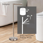 Toilet Paper Holder Stand Sturdy Floor Standing Tissue Roll Holder 5 Paper Rolls