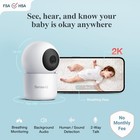 Sense-u Baby Monitor Camera Ai 2k Ptz With Breathing Monitoring No Monthly Fee