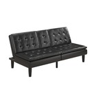 Memory Foam Futon Couch W  Usb Charging   Cupholder Convertible Sofa Bed