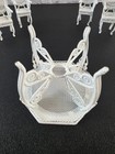 Vintage White Wire Wicker Patio Lawn Dollhouse Miniature Furniture 5 Pc Set 1 12