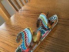 Vintage Indians In Tin Toy Canoe By Masuya Of Japan friction