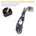 Drive Medical Four Wheel Rollator Rolling Walker With Fold Up Removable