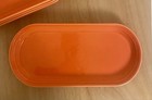 Fiestaware  fiesta  Oblong Serving Platter Tray Persimmon Retired 12  X 5 5 8 