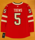 Team Canada 4 Nations Face-off Hockey Devon Toews  5 Jersey Large Red Nwt
