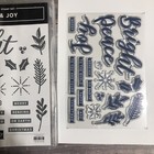 Stampin Up Peace   Joy Stamp Set Merry Christmas Mistletoe Holly Pine Holidays