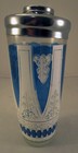Vintage Glass Cocktail Shaker With Chrome Lid And Cap Free Shipping