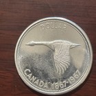 1967 Canada Silver Dollar 100th Anniversary Flying Goose 80  Silver Ms63