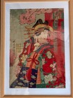 1891 Meiji Era Ukiyo-e Kabuki Actor Kunimasa Iv Princess Orikoto Antique Japan