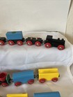 Brio Wooden Train Set Vintage Lot Of 28 Pieces Magnetic Cars