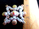 Magnificent Czech Vintage Glass Rhinestone Button   Crystal And Pink   Amber