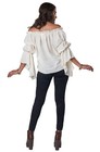 Brand New Medieval Renaissance Pirate Peasant Blouse Adult Costume  beige 