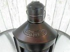 Vintage Metal Oil Lamp  Maritime Ship Lantern Boat Light Lamp Copper Green
