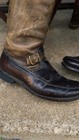 Vintage Antique Engineer Boots Gokey   s Botte Sauvage 1920s