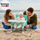 Portable Booster Seat  Foldable Baby High Chair With Removable Tray  Safety Harn