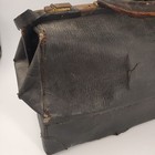 Vintage Antique Large Leather Doctor s Medical Bag Lined 18  X 13 x 10 