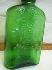 Vintage 1932 Patent Green Refrigerator Water Bottle Embossed Wishing Well Fridge