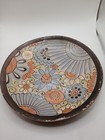 Antique Rare Talavera Mexican Pottery Plate Hand Painted Floral  8 5in