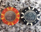 Lot Of Two Vintage Royal Kings Club  5    100 Poker Chips Las Vegas Casino